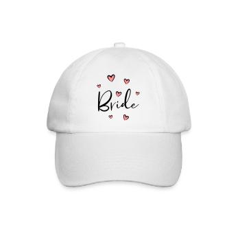 Bride coeur enterrement de vie de garçon cadeau - Casquette classique - blanc/blanc - Devant