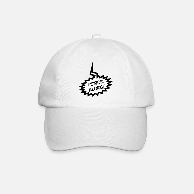 MERDE ALORS! - Baseballkappe - Weiß/Weiß