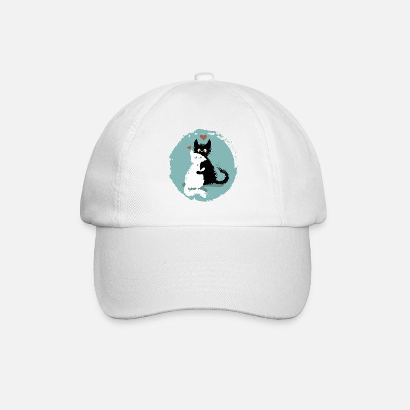 Chats d'amour - Casquette classique - blanc/blanc