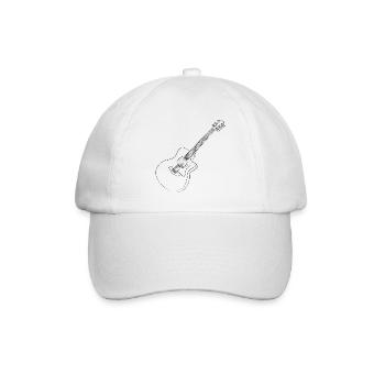 guitar - Baseball Cap - white/white - Front