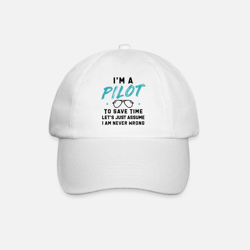 I am a Pilot - Baseball Cap - white/white