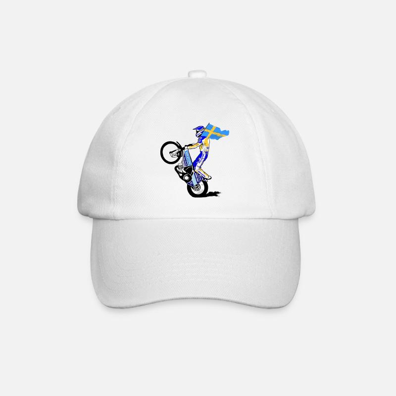 Speedway Driver - Sweden - Baseball Cap - white/white