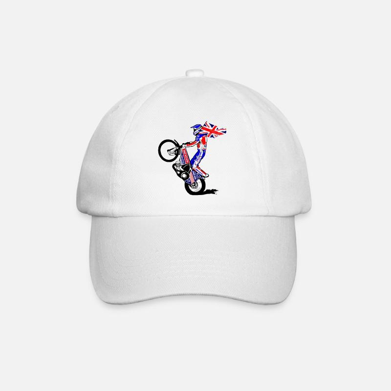Speedway Driver - United Kingdom - Baseball Cap - white/white