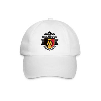 Belgium (Belgique) coat of arms - Baseball Cap - white/white - Front