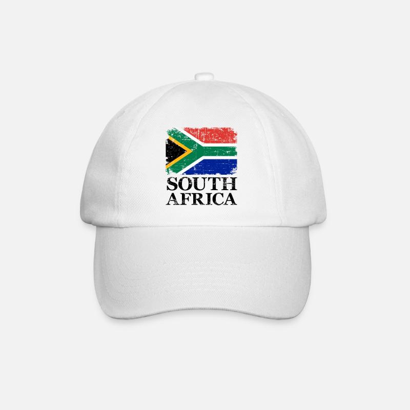 Südafrika - Baseballkappe - Weiß/Weiß
