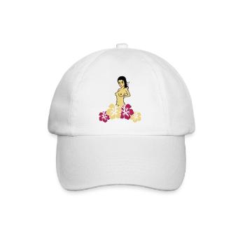 hawai woman - Baseballkappe - Weiß/Weiß - Vorne