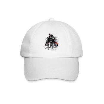 Mountain bikers - make pain a friend - Baseball Cap - white/white - Front