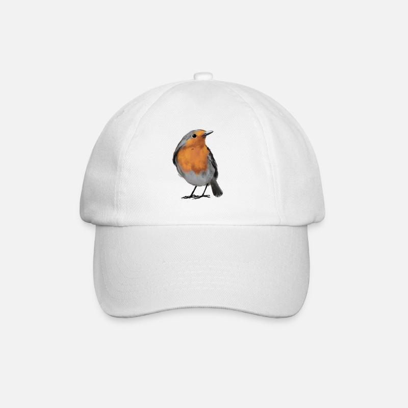 robin - Baseball Cap - white/white
