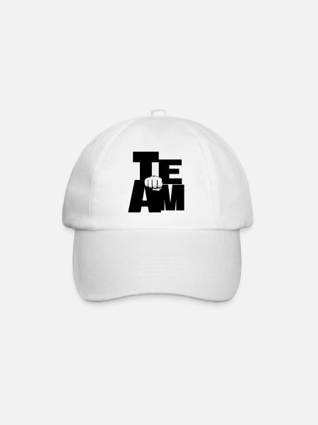 your team - Baseball Cap - white/white