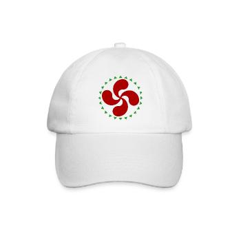 Croix Basque Lauburu - Casquette classique - blanc/blanc - Devant