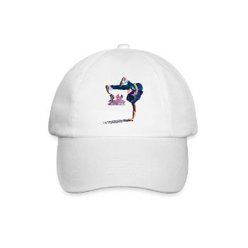 B-BOY4EVER 1LOVE - Baseballkappe - Weiß/Weiß - Vorne