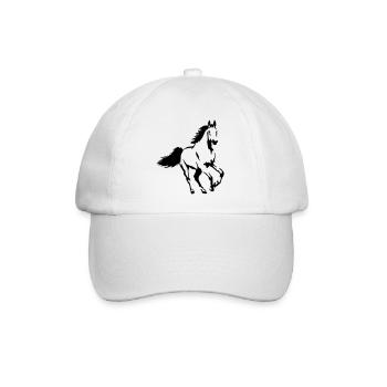 Cheval Animal Étalon Mare Poulain - Casquette classique - blanc/blanc - Devant