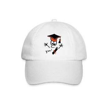 Doktorhut Studium Schule Comic Yes - Baseballkappe - Weiß/Weiß - Vorne