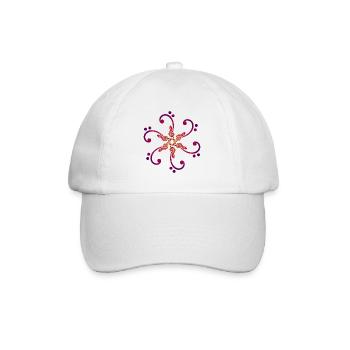 Music, mandala, clef, bass clef, bass - Baseball Cap - white/white - Front