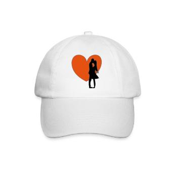 Des amoureux dans un seul cœur - Casquette classique - blanc/blanc - Devant