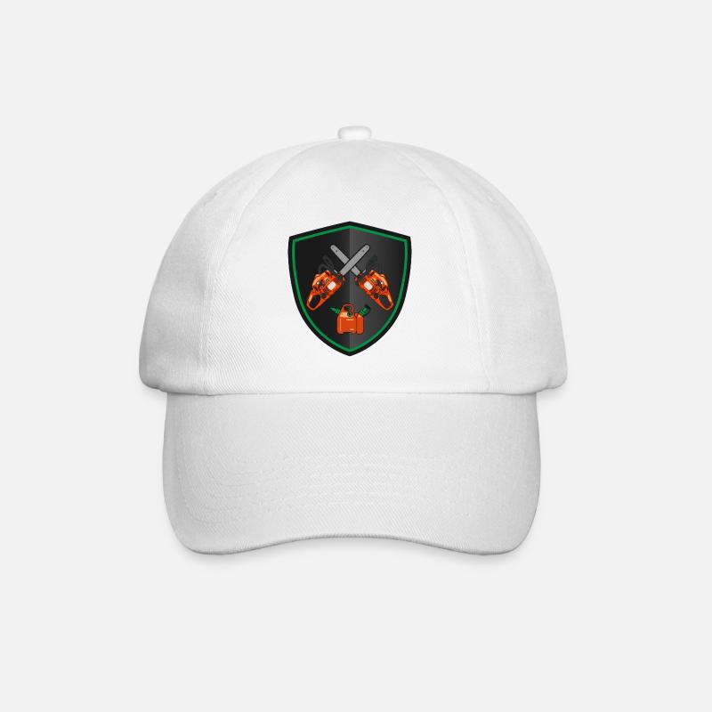Armoiries de la tronçonneuse - Boîte combi de carburant - Casquette classique - blanc/blanc