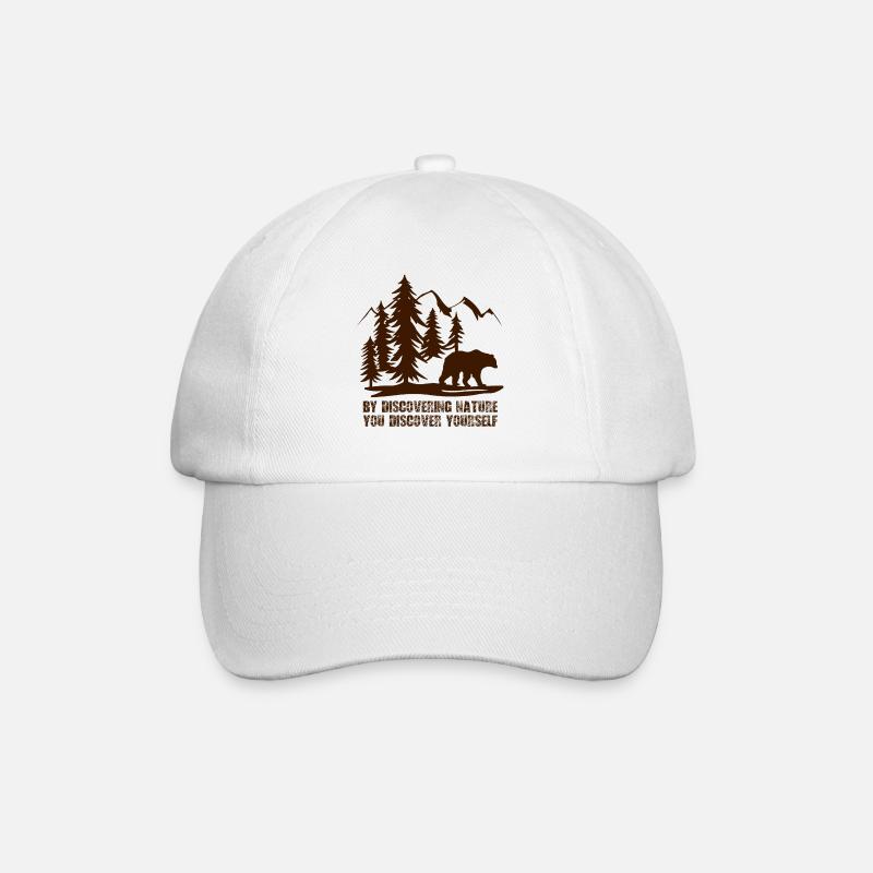 En découvrant la nature, vous vous découvrez vous-même - Casquette classique - blanc/blanc