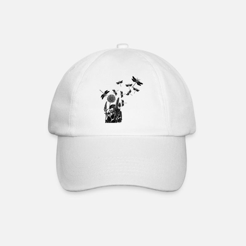 Libellen - Baseballkappe - Weiß/Weiß