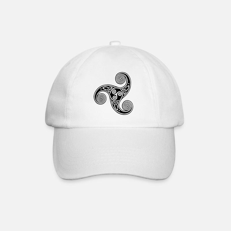 symbole tribal celte noir - Casquette classique - blanc/blanc