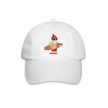 Nain de jardin cool avec lunettes de soleil et planche de surf - Casquette classique - blanc/blanc - Devant