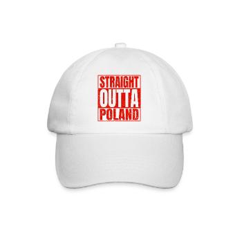 STRAIGHT OUTTA POLAND polonais Patrie fière Pologne - Casquette classique - blanc/blanc - Devant