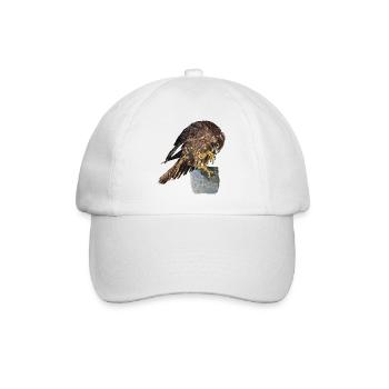 peregrine falcon - Baseball Cap - white/white - Front