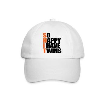 Si heureux que j’ai des jumeaux drôle de grossesse maternité - Casquette classique - blanc/blanc - Devant
