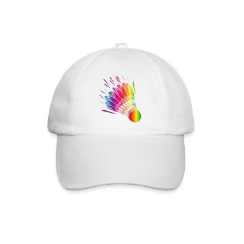 dessin de badminton coloré de badminton - Casquette classique - blanc/blanc - Devant