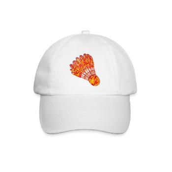 Badminton Badminton Fire Dessin - Casquette classique - blanc/blanc - Devant