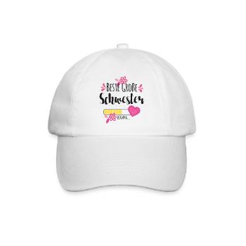 Beste Große Schwester Loading - Baseballkappe - Weiß/Weiß - Vorne