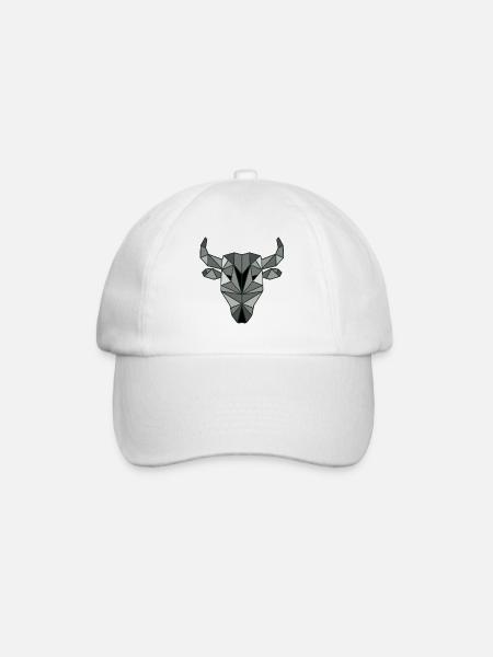 Tête de taurau façon origami - Casquette classique - blanc/blanc