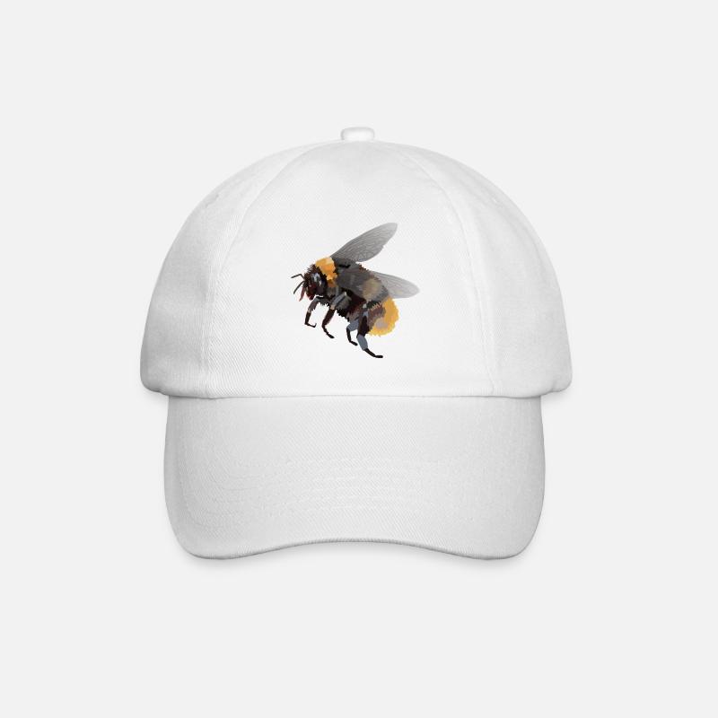 Heike, die Hummel - Baseballkappe - Weiß/Weiß