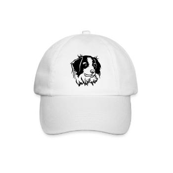 Tête de Kooikerhondje - Casquette classique - blanc/blanc - Devant