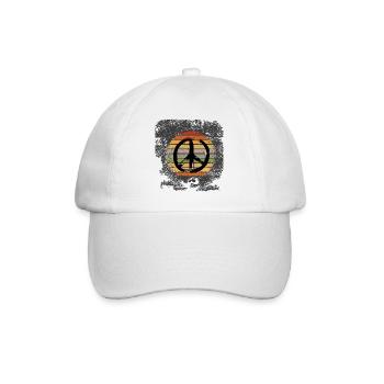 Peace - Baseballkappe - Weiß/Weiß - Vorne