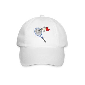 tennis matchball tennisball fuzzy-balls tennislove - Casquette classique - blanc/blanc - Devant