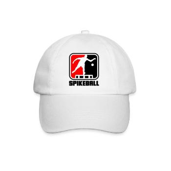 Farben änderbar | Roundnet Spike Ball Spikeball - Baseballkappe - Weiß/Weiß - Vorne