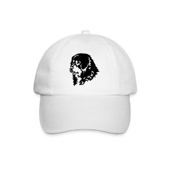 Tibetdogge Kopf - Baseballkappe - Weiß/Weiß - Vorne