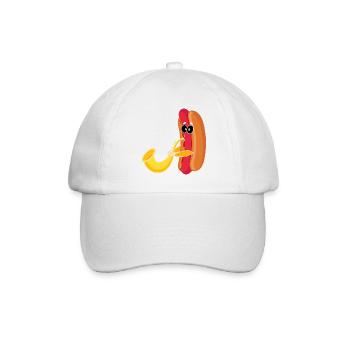 Saxophonist Saxophone Wurst Music Musician - Baseball Cap - white/white - Front