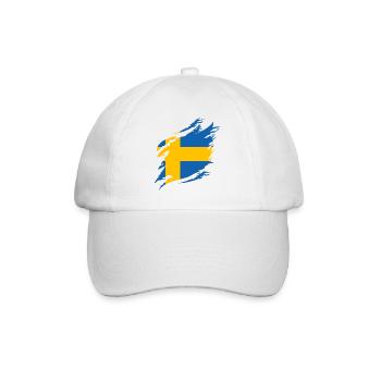 Suède Drapeau Scandinavie Drapeau suédois - Casquette classique - blanc/blanc - Devant