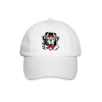 Drôle de lunettes LANDSEER Chien Chien - Casquette classique - blanc/blanc - Devant