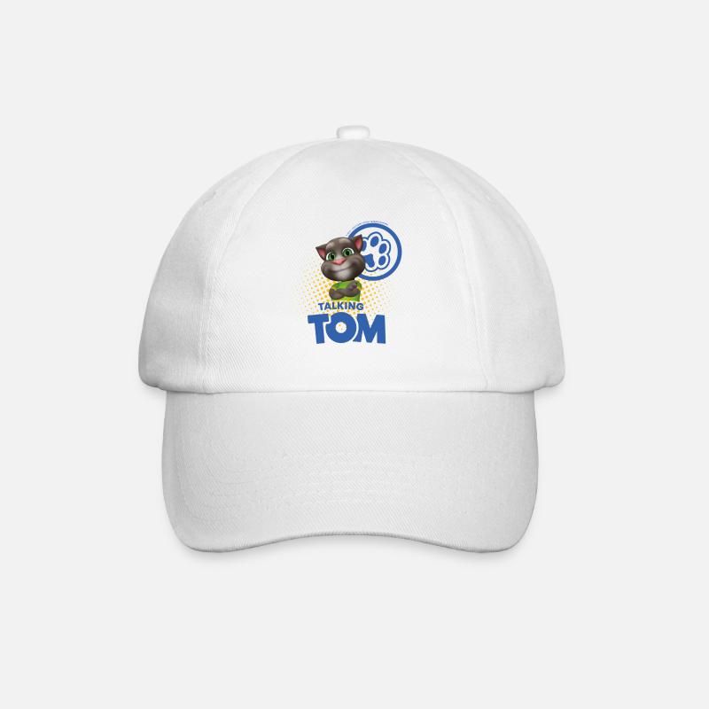 Talking Tom Logo Paw - Baseball Cap - white/white