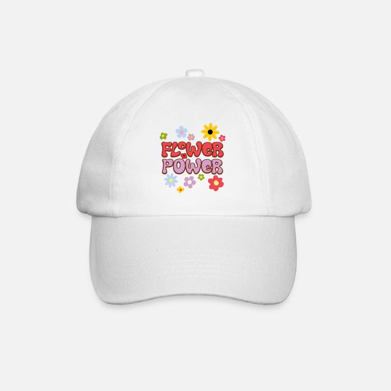 Flower Power - Baseball Cap - white/white