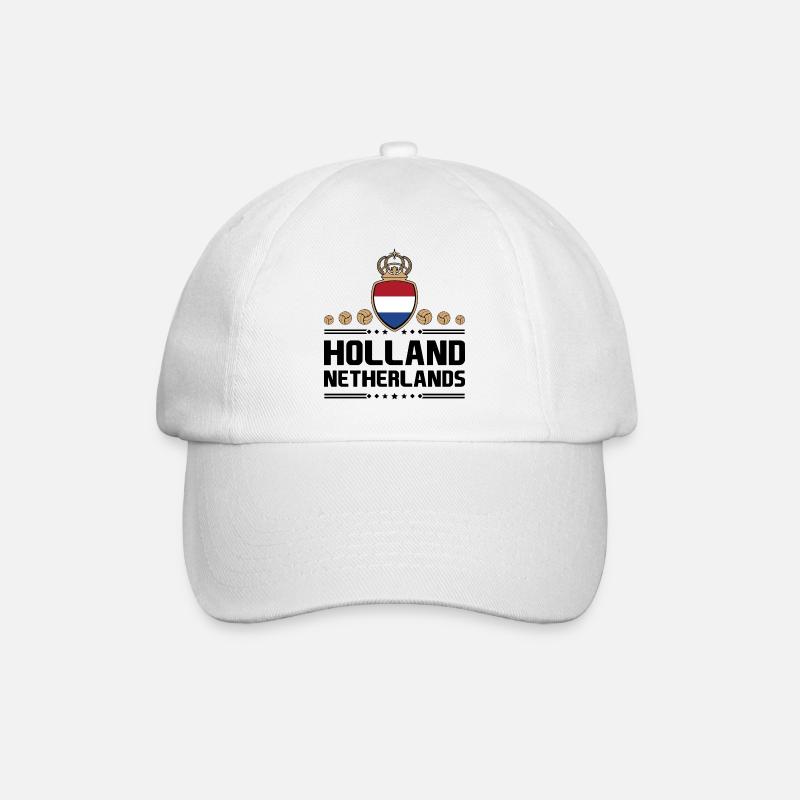 HOLLAND - NIEDERLANDE - Baseballkappe - Weiß/Weiß