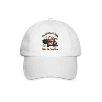 Diese Hexe braucht Kaffee, Halloween, Halloween Deko - Baseballkappe - Weiß/Weiß - Vorne