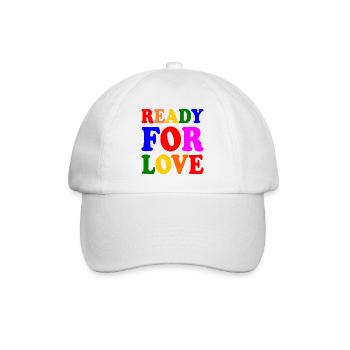 Ready for love - Baseballkappe - Weiß/Weiß - Vorne