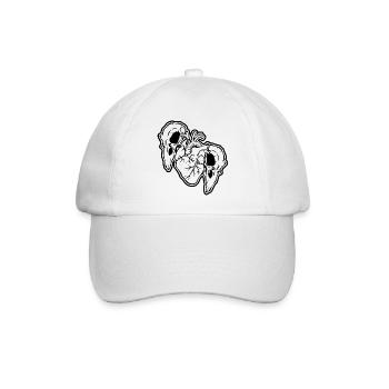 Crow skulls and heart Halloween - Baseball Cap - white/white - Front