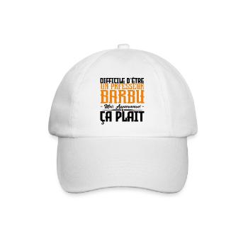 professeur barbu, citations barbe, cadeau Idée - Casquette classique - blanc/blanc - Devant