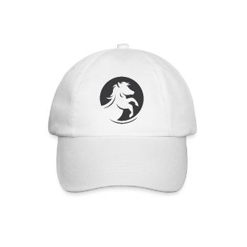 Pferd Symbol Logo icon Illustration Emblem Wappen - Baseballkappe - Weiß/Weiß - Vorne