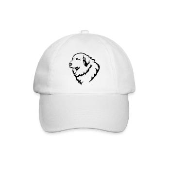 Tête de chien de montagne des Pyrénées - Casquette classique - blanc/blanc - Devant