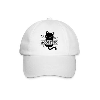 t-shirt Agostino t-shirt idée cadeau - Casquette classique - blanc/blanc - Devant